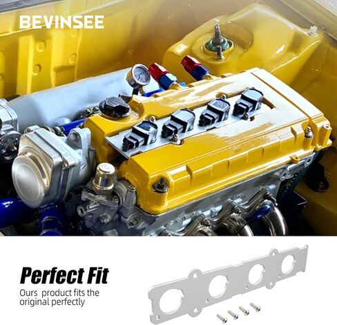 Bevinsee B-Series VTEC ملف على لوحة محول COP التوصيل متوافق مع Honda Civic Si 1999-2000 Acura Integra 1994-2001 B16 B18 K20 K24 Engine Black in Kuwait