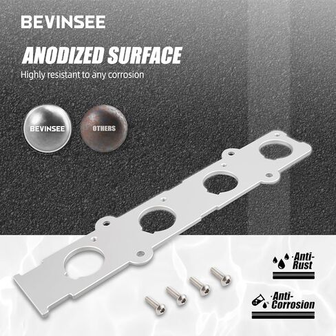 Bevinsee B-Series VTEC ملف على لوحة محول COP التوصيل متوافق مع Honda Civic Si 1999-2000 Acura Integra 1994-2001 B16 B18 K20 K24 Engine Black in Kuwait