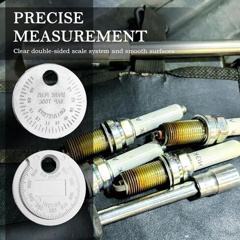 2PCS 0.02"-0.10" Spark Plug Gap Tool,Portable Sparks Plug Gapping Tool with Slots & Clear Markings,Hard & Rust-Proof Sparks Plugs Gapper as Spark Plugs Gap Gauge Car Tools in Saudi Arabia