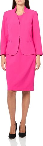 Women's Notched Collar Cardigan-Style Blazer & Dress, 2pc Set in Saudi Arabia