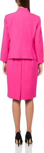 Women's Notched Collar Cardigan-Style Blazer & Dress, 2pc Set in Saudi Arabia