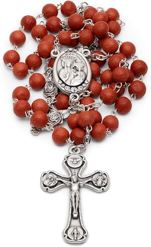 Rosary Beads catholic for Women and Men Blessed During Pope's Angelus, Rosary of the Five Continents with Centerpiece Containing Holy Water and Crystal Beads - Perfect Catholic gifts in Kuwait