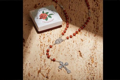 Rosary Beads catholic for Women and Men Blessed During Pope's Angelus, Rosary of the Five Continents with Centerpiece Containing Holy Water and Crystal Beads - Perfect Catholic gifts in Kuwait