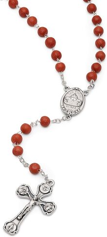 Rosary Beads catholic for Women and Men Blessed During Pope's Angelus, Rosary of the Five Continents with Centerpiece Containing Holy Water and Crystal Beads - Perfect Catholic gifts in Kuwait