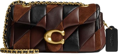 Coach Quilted Tabby Shoulder Bag 20 Patchwork, B4/Maple Shadow Brown in Saudi Arabia