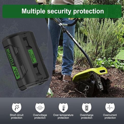 استبدال بطارية Powilling OP40501 40V 6.0Ah لبطارية Ryobi 40V متوافقة مع بطارية ليثيوم Ryobi 40 فولت OP4050A OP4015 OP4026 OP4030 OP40301 OP4040 OP4050 OP40601 in Kuwait
