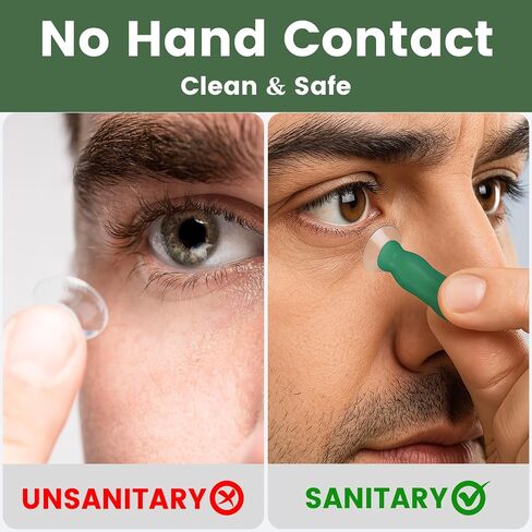 [6 Pack] Vented Scleral Lens Inserter & Applicator Tool for Hard/RGP & Prosthetic Eyes – Green, Travel-Friendly, Hygienic, Easy Insertion with Smooth Airflow – Fits All Lens Stands in Saudi Arabia