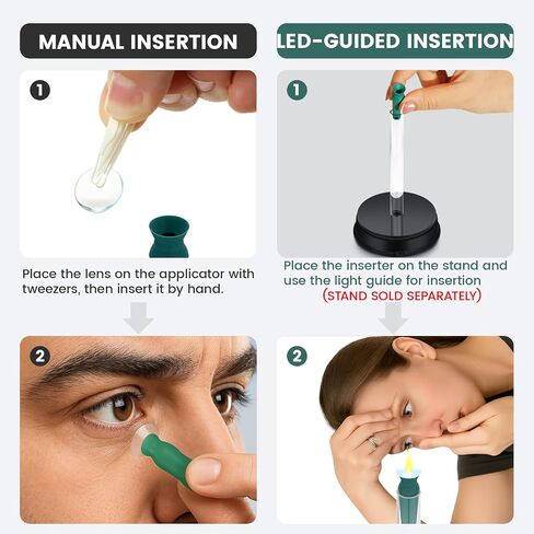 [6 Pack] Vented Scleral Lens Inserter & Applicator Tool for Hard/RGP & Prosthetic Eyes – Green, Travel-Friendly, Hygienic, Easy Insertion with Smooth Airflow – Fits All Lens Stands in Saudi Arabia