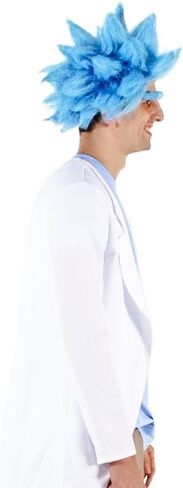 Costume Agent Adult Deluxe Ricky Sanchez Blue Wig and Eyebrow Cosplay Accessory in Saudi Arabia