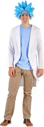 Costume Agent Adult Deluxe Ricky Sanchez Blue Wig and Eyebrow Cosplay Accessory in Saudi Arabia