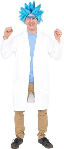 Costume Agent Adult Deluxe Ricky Sanchez Blue Wig and Eyebrow Cosplay Accessory in Saudi Arabia