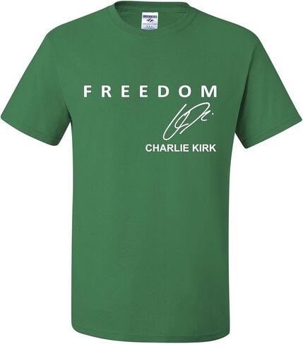 wild custom apparel Charlie Kirk Freedom Signature Merch T-Shirts in Saudi Arabia