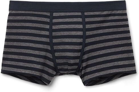Man's Blue Grey Stripe Print Superior Cotton Boxers in Saudi Arabia