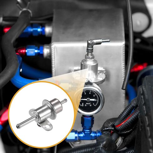 Fuel Injection Pressure Regulator No.15610-67D00 - Car Fuel Pressure Regulator - for Suzuki Esteem 1999-2002 Metal Silver Tone - 1 Pc in Saudi Arabia