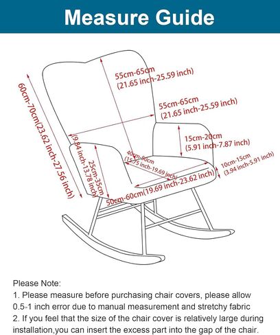 CRFATOP Printed 1 PC Nursery Rocking Chair Recliner Covers Upholstered Glider Rocker Banquet Armchair Slipcover Stretch Accent Chairs Furniture Protector for Living Room Bedroom Offices,A04 in Saudi Arabia