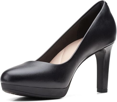 Clarks Women's Ambyr Joy Pump, Navy Leather, 9.5 Wide in Saudi Arabia