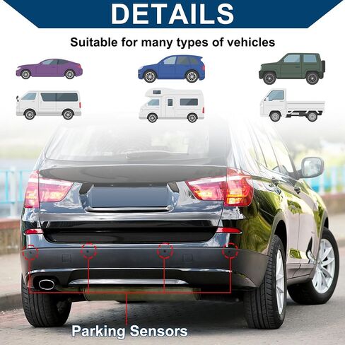 Car Auto Vehicle Reverse Backup Radar System LED Distance Display Reverse Parking Sensors Distance Detection 4 Parking Sensors White in Saudi Arabia