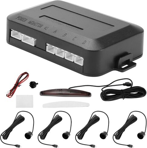 Car Auto Vehicle Reverse Backup Radar System LED Distance Display Reverse Parking Sensors Distance Detection 4 Parking Sensors White in Saudi Arabia