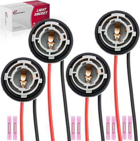 Standard 1156 1157 BA15S BAY15D Light Bulb Socket Holder Pre-wired Sockets Automotive Turn Signal Tail Stop Rear Brake Running Light Base Harness Plugs Connectors(2PCS #1156 + 2PCS #1157) in Saudi Arabia