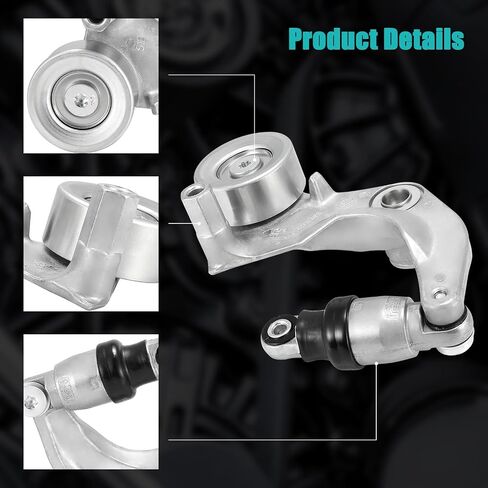 31170RWK005 Belt Tensioner Assembly with Pulley (1.8L L4) For Honda Civic 2007 2008 2009 2010 2011 Replace# 31170RWK015 31170RWK025 31170RWK035 31170RZPG01 39077 419-380 534031610 89600 in Saudi Arabia