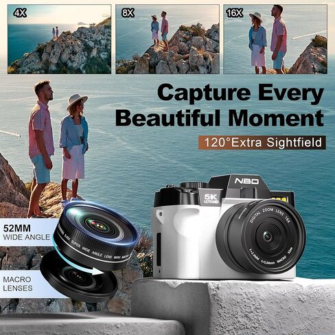 كاميرات رقمية للتصوير الفوتوغرافي بدقة 13 ميجابكسل للتصوير أثناء السفر ومدونات الفيديو على اليوتيوب مع تكبير رقمي، تتضمن بطاقة SD سعة 32 جيجابايت وعدسة ماكرو واسعة الزاوية-S100-WM-PK-vine3 in Kuwait