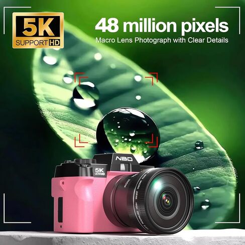 Digital Cameras for Photography 13MP Travel Photography & YouTube Vlogging Camera with Digital Zoom, Includes 32GB SD Card and Wide Angle Macro Lens-S100-WM-PK-vine3 in Saudi Arabia