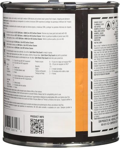 SEM 39814 SATIN Black Chipguard - 1 Quart in Saudi Arabia