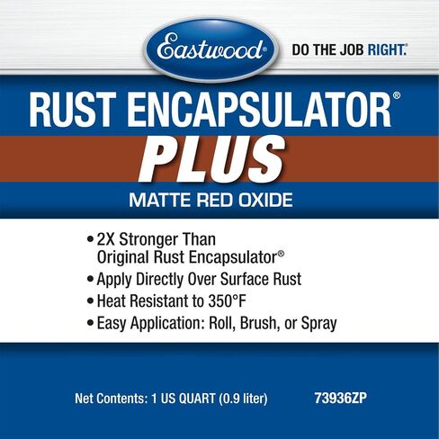 Eastwood Matte Red Red alsapsulator plus | طويلة الأمد دائمة الانتهاء 1 معطف الحد الأقصى للحماية الصدأ | مقاومة الحرارة تصل إلى 350 درجة فهرنهايت | كوارت 1 حزمة in Saudi Arabia