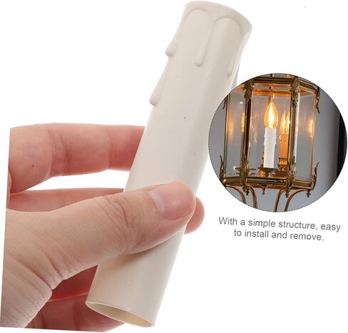 Uonlytech 20pcs Chandelier Tube Covers Candle Cartridge Covers Socket for Chandelier Lamp Parts in Saudi Arabia