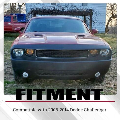 HECASA Front Bumper Upper Grille Compatible with 2008-2014 Dodge Challenger Grill W/Bezel Chrome Molding Trim Replacement for CH1200338 68043388AB in Saudi Arabia
