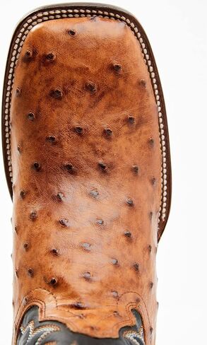 Cody James Men's Full Quill Cognac Ostrich Exotic Western Boot Broad Square Toe - Bbme-114 in Saudi Arabia