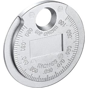 Spark Plug Measuring Tool, 2PCS Measuring Wire Spark Plug Gap Tool Scaled from 0.020 to 0.100 inch, Accurate Measurement Adjustment Gapper Gauge, Universal for Vehicles in Kuwait