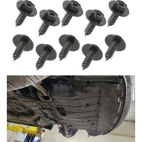 10PCS Fender Screws,Car Accessories Bumper Screws,Splash Shield Screw,Bumper Cover Under Cover Grill Tapping Screw Fastener,Suitable for RAV4,ES,GS,LS,RX,Replacement #90159-60498 in Kuwait