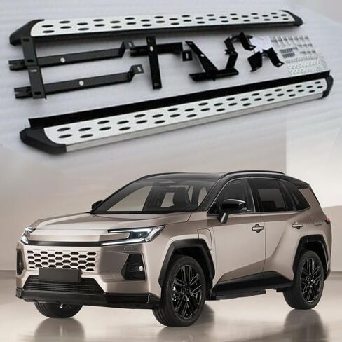 يناسب Toyota RAV4 2019-2025 لوحة الجانبية الخطوة Nerf Bar Pedal 2PCs (مع قوس) in Saudi Arabia