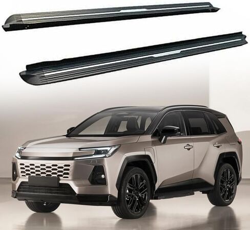 يناسب Toyota RAV4 2019-2025 لوحة الجانبية الخطوة Nerf Bar Pedal 2PCs (مع قوس) in Saudi Arabia