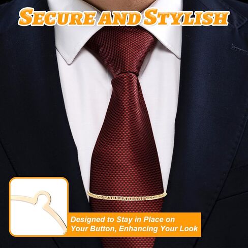 3 Packs Tie Chain Clip Fashion Necktie Chains Mens Suits Neckties Vests Accessories Elegant Tie Pins Tacks with Ring Clasp for Men Trouser Business Wedding Wear (Gold + Silver + Black)​ in Saudi Arabia