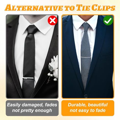3 Packs Tie Chain Clip Fashion Necktie Chains Mens Suits Neckties Vests Accessories Elegant Tie Pins Tacks with Ring Clasp for Men Trouser Business Wedding Wear (Gold + Silver + Black)​ in Saudi Arabia