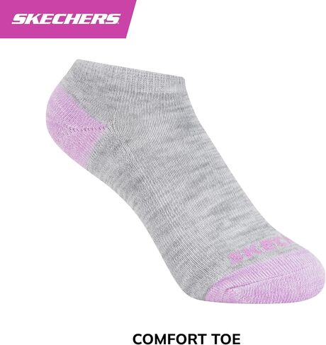 أداء Skecherers Girls 10 عبوات لا جوارب عرض ، ارتداء اليومية للأطفال ، ناعمة وملائمة in Saudi Arabia