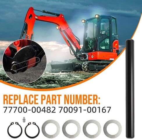 AUTOVIC Greasable Main Thumb Pin Kit 35MM Diameter for KUBOTA Excavator KX033-4 KX040-4 U35 Replace 77700-00482 70091-00167 in Saudi Arabia