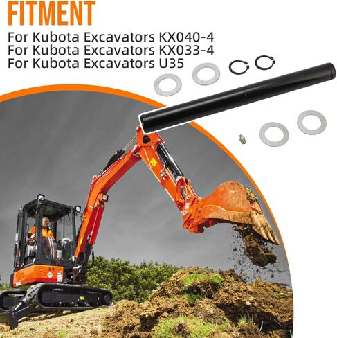 AUTOVIC Greasable Main Thumb Pin Kit 35MM Diameter for KUBOTA Excavator KX033-4 KX040-4 U35 Replace 77700-00482 70091-00167 in Saudi Arabia