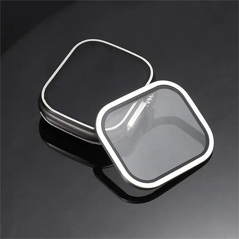 Tempered Glass For Apple Watch Ultra 49mm Titanium Metal Frame Anti-Scratch Film For Series Ultra 2 Screen Protector Accessories in Saudi Arabia