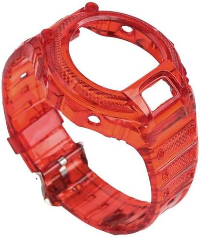 Compatible with Casio DW-6900 Series Modified Transparent Case Watch Band, Silicone Accessories in Saudi Arabia