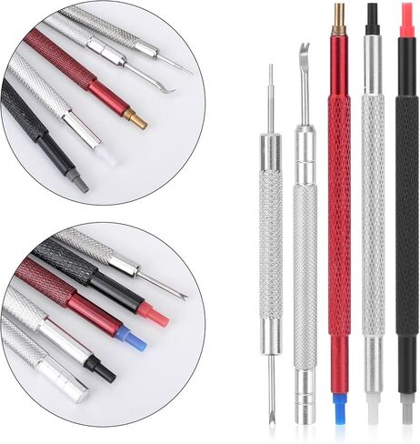 5pcs Watch Hand Repair Setting Tool Kit, Compact Watch Adjuster Press Pusher & Removal Set with 3 Pressers & 2 Removers Levers, Watchmaker Maintenance Adjustment in Saudi Arabia