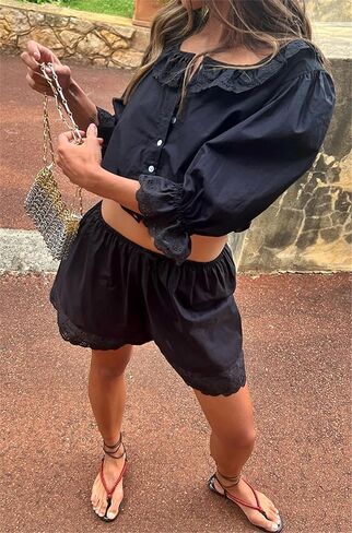 Women Floral Embroidered Mini Shorts Pajamas Bottoms Y2k Low Rise Cute Micro Boyshorts Boxer Shorts Party Outfits in Saudi Arabia