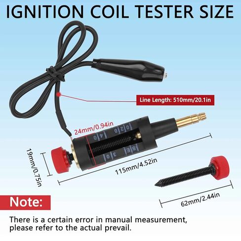2 PCS شرارة شمعية اختبار القبول القابل للتعديل اشتعال الدائرة اختبار تلقائي تشيكية اختبار أداة اختبار لفائف الشرارة للمحركات الصغيرة CAR in Kuwait