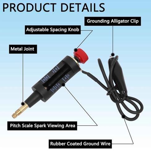 2 PCS شرارة شمعية اختبار القبول القابل للتعديل اشتعال الدائرة اختبار تلقائي تشيكية اختبار أداة اختبار لفائف الشرارة للمحركات الصغيرة CAR in Kuwait