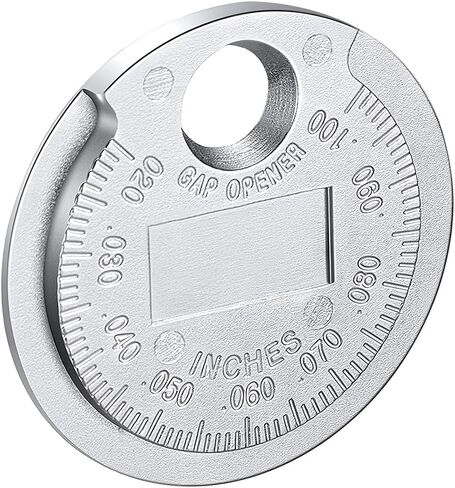 Spark Plug Measuring Tool, 2PCS Measuring Wire Spark Plug Gap Tool Scaled from 0.020 to 0.100 inch, Accurate Measurement Adjustment Gapper Gauge, Universal for Vehicles in Kuwait