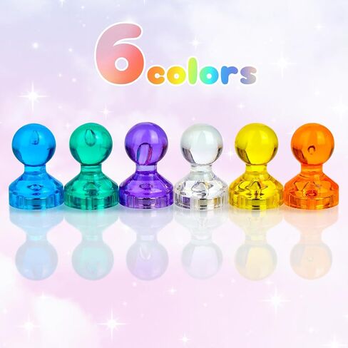 90 قطعة من مغناطيسات دبابيس الدفع المغناطيسية القوية الملونة، 9 مغناطيسات دبابيس دفع مغناطيسية ملونة متنوعة للمكتب والفصول الدراسية والمطبخ والمنزل والمدرسة، ومغناطيس الخرائط، ومغناطيس السبورة البيضاء in Kuwait