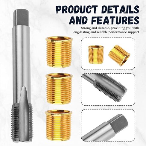 مجموعة إصلاح مؤشر ترابط شرارة الإشعال ، 1pc M16 × 1.25 مجموعة إصلاحات شرارة الصنبور و 10pcs M14 × 1.25 إدراج مؤشر ترابط ، مقابس شرارات احترافية reethread مجموعات لمولدات محركات السيارات in Saudi Arabia