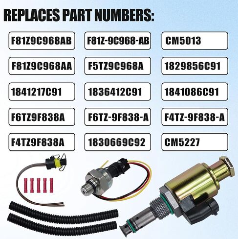 7.3L Fuel Injection Pressure Regulator IPR Valve ICP Control Sensor Compatible with 1995-2003 Ford F250 F350 F450 F550 Super Duty E350 E450 E550 Replaces F81Z9C968AB, F6TZ9F838A in Saudi Arabia